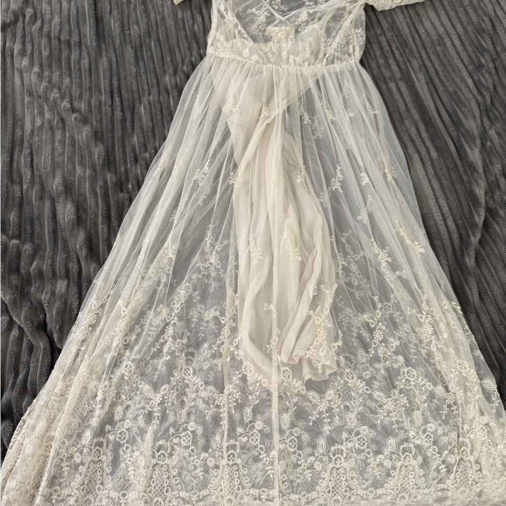 Ralph Lauren Vanessa Maxi Ivory Lace Dress